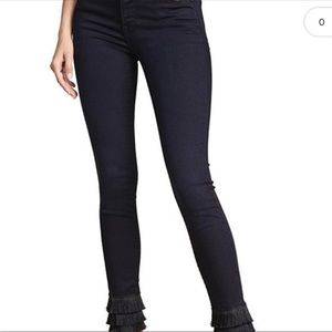 Never Worm Frame Le High Skinny Triple Fringe Jeans in Byxbee